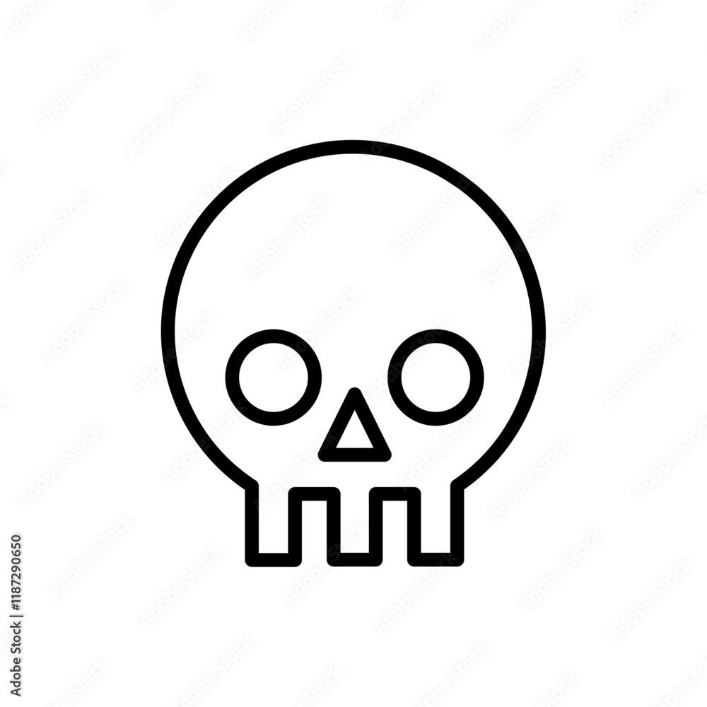 Skull icon flat editable icon mark Skull icon flat editable icon mark