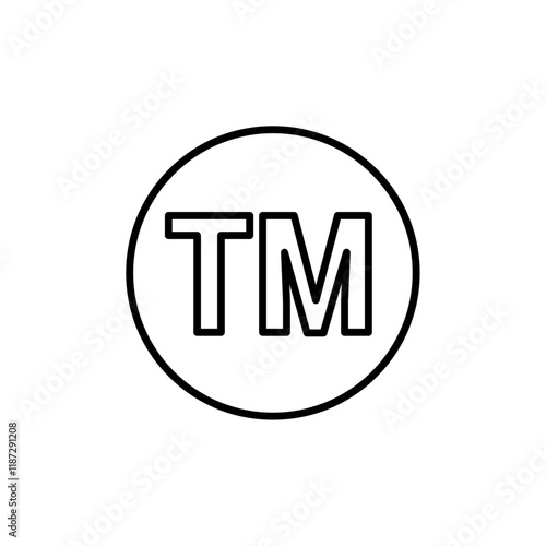 Trademark icon flat editable icon mark