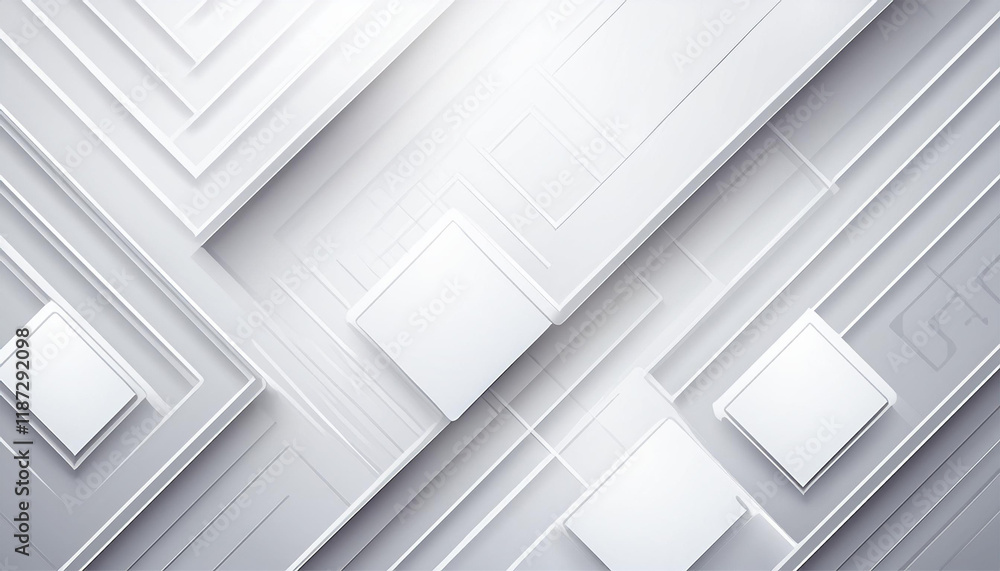 Obraz premium white abstract background with simple geometric shapes