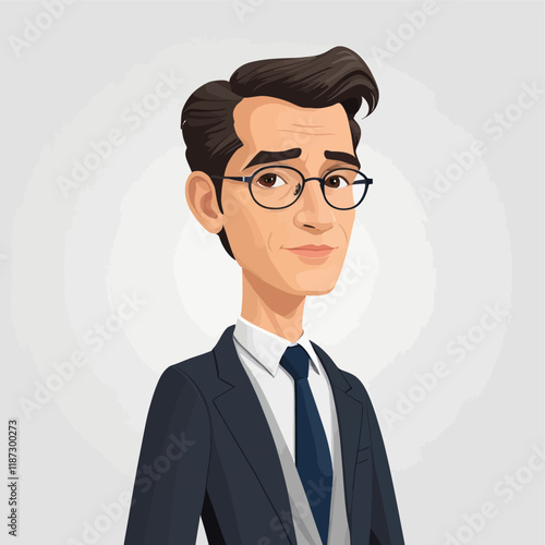 A lawyer in a suit, Court and justice concept, legal services of a lawyer, Vector illustration.