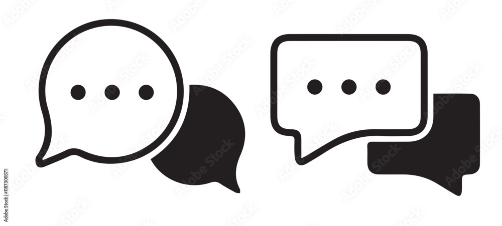 Minimal set of chat bubble line Icons. Chat Bubble Icon set. Message, SMS, bubble speech icon for web, ui, and mobile apps Minimal set of chat bubble line Icons. Chat Bubble Icon set. Message, SMS, bubble speech icon for web, ui, and mobile apps