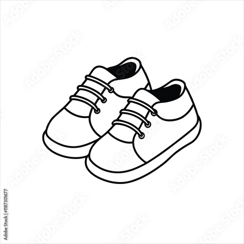 Adorable Baby Shoes Clipart in Vector Format