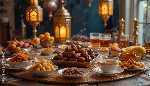 Ramadhan Kareem muslim background. Generative AI