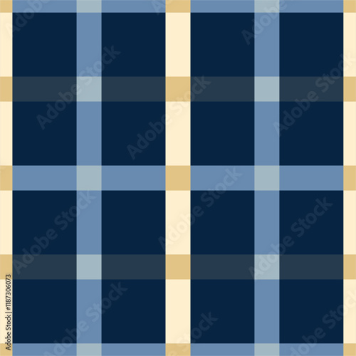 Illustration of plaid fabric with modern colors, in blue, red, navy, and turquoise tones, special weft yarn to simulate the texture of a fabric. Design for textures or repeats of garments or fashion p