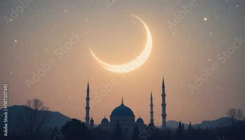 Ramadhan Kareem muslim background. Generative AI