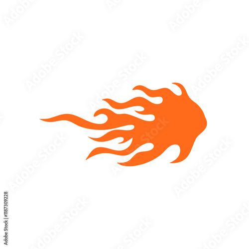 Racing car sticker tribal fire flame