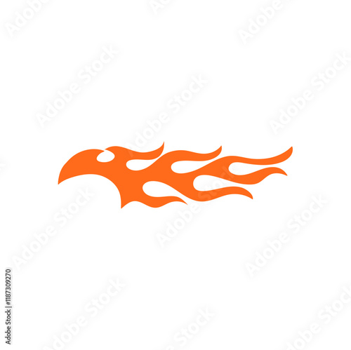 Racing car sticker tribal fire flame