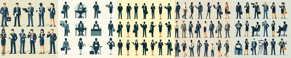 Vector collection of organizational or company leaders in flat design style Vector collection of organizational or company leaders in flat design style