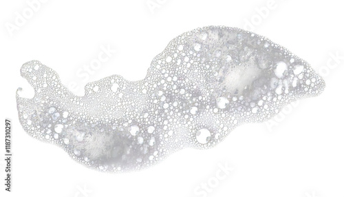 Soap foam on transparent background