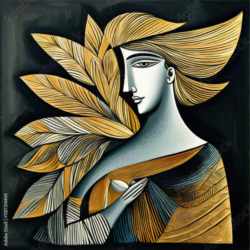 Gjold Angel line art