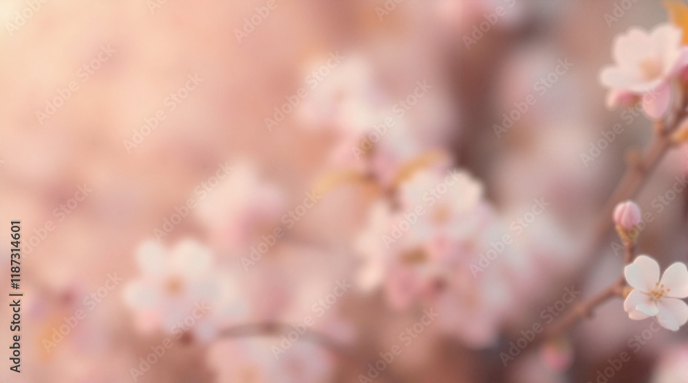 Dreamy cherry blossoms in soft focus, romantic spring vibe Dreamy cherry blossoms in soft focus, romantic spring vibe