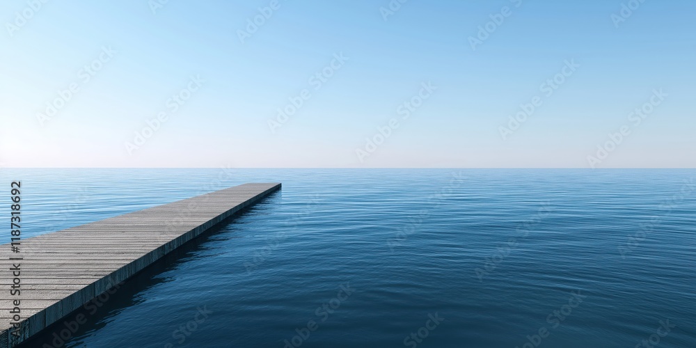 A peaceful ocean view captured at dawn from a wooden dock, providing a serene escape into nature’s beauty, ideal for relaxation and contemplation by the water. A peaceful ocean view captured at dawn from a wooden dock, providing a serene escape into nature’s beauty, ideal for relaxation and contemplation by the water.