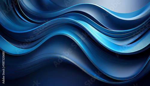 abstract dark blue shapes with smooth curves