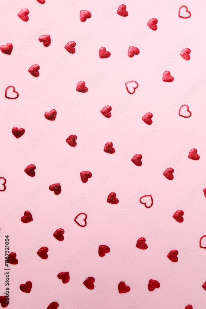 Beautiful red hearts on color background Beautiful red hearts on color background