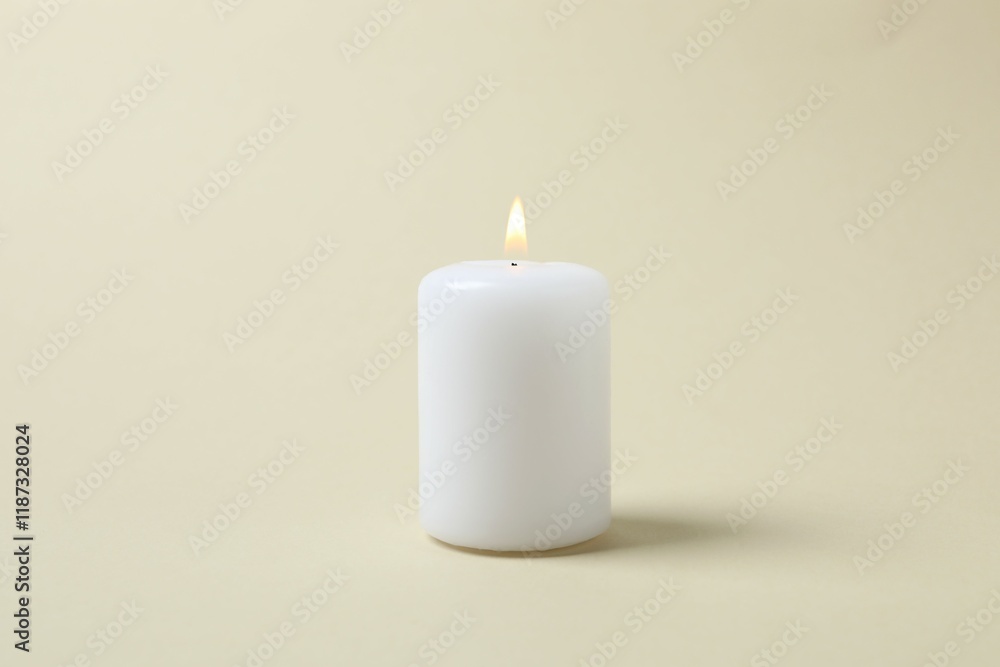 Aromatic candle on color background Aromatic candle on color background