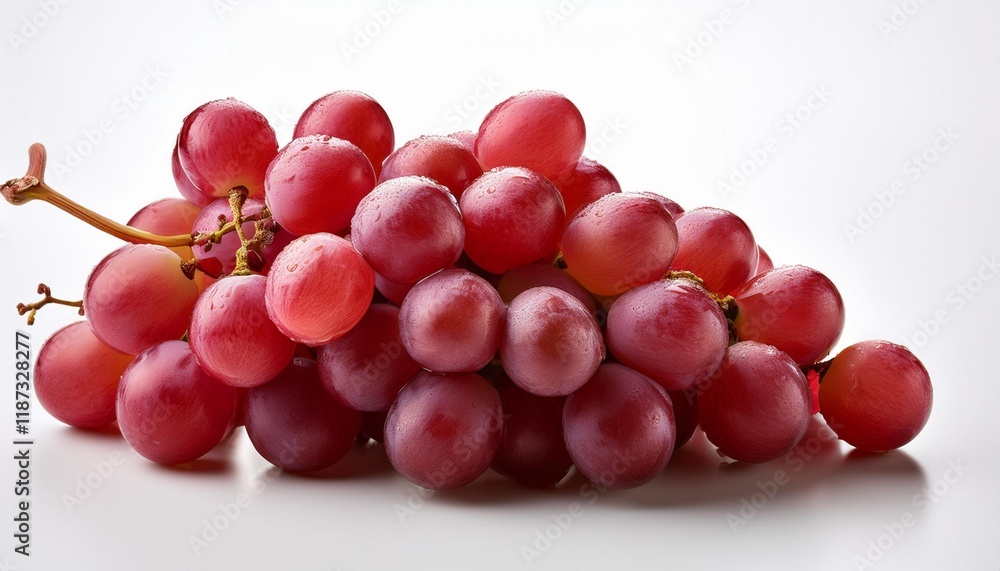 red grapes remoted on white background red grapes remoted on white background