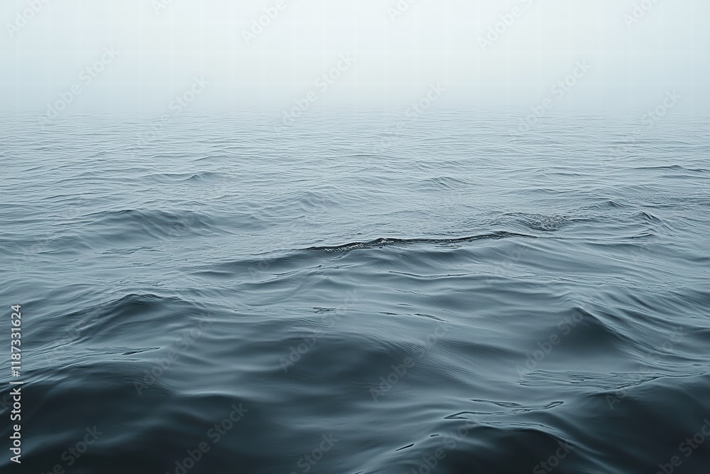 Naklejka premium Texture of rippling water on a calm lake during a misty morning