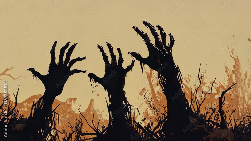 Hand is shown with a black outline and a white outline. The hand is in the air Hand is shown with a black outline and a white outline. The hand is in the air
