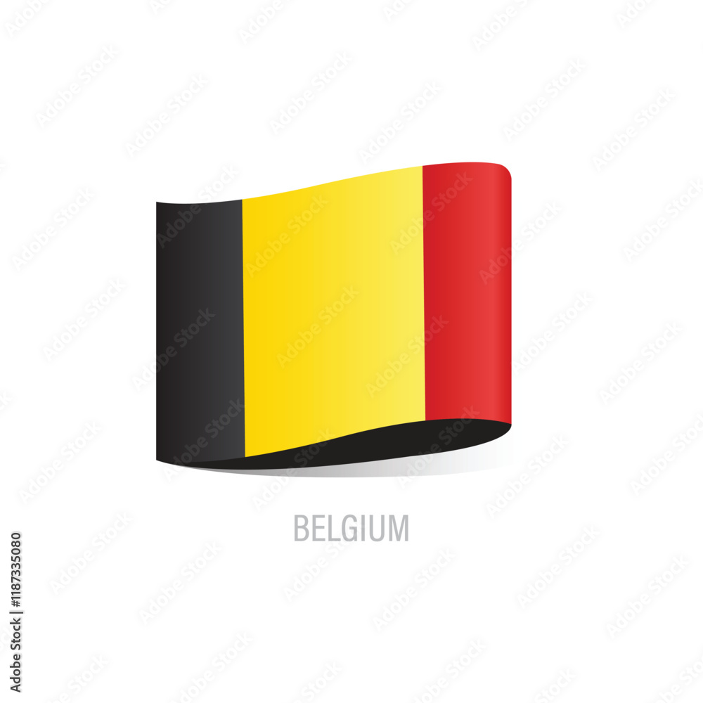 Fototapeta premium Flag Of Belgium Vector Design.