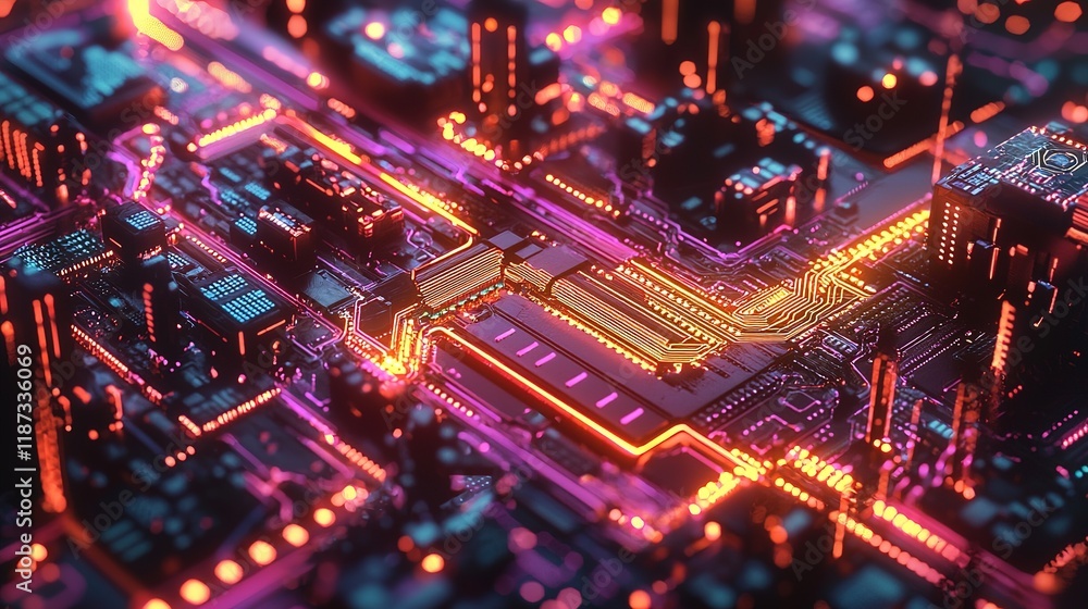 Futuristic blockchain network integration in a digital city landscape visualization Futuristic blockchain network integration in a digital city landscape visualization
