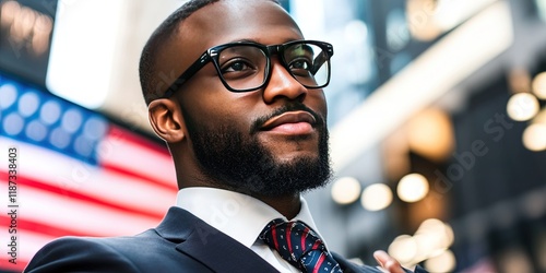 wall street investing concept with capitalist investor