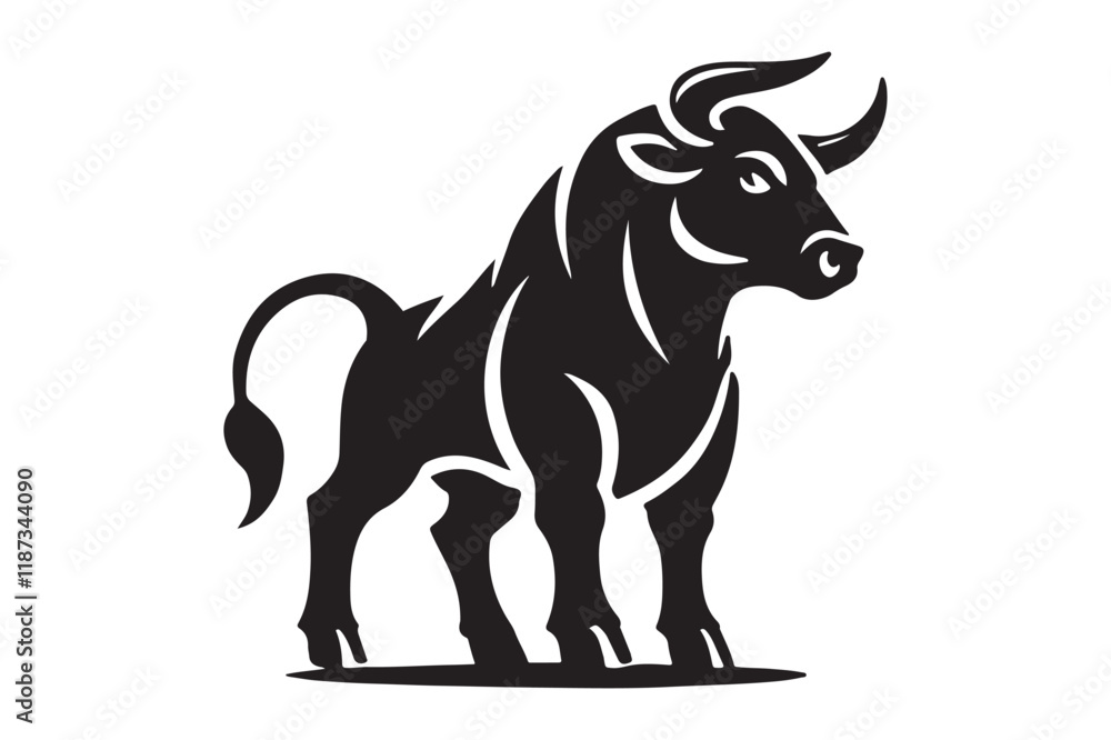 Fototapeta premium Bull silhouette