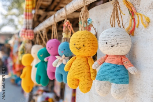Colorful Handcrafted Dolls at Vibrant Kolkata Street Market