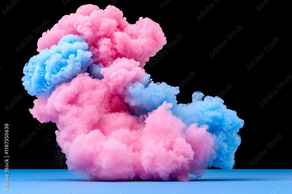 Fototapeta premium Dynamic mix of Holi powder and colorful smoke bombs, HD images of Holi festival
