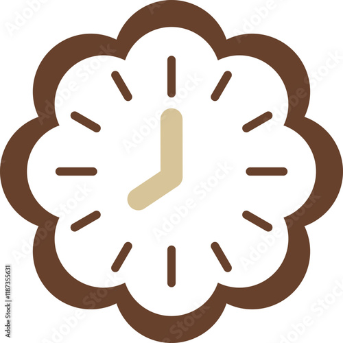 Flower shape outline clock