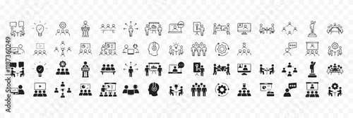 Comprehensive Collection of Business Meeting and Conference Icons