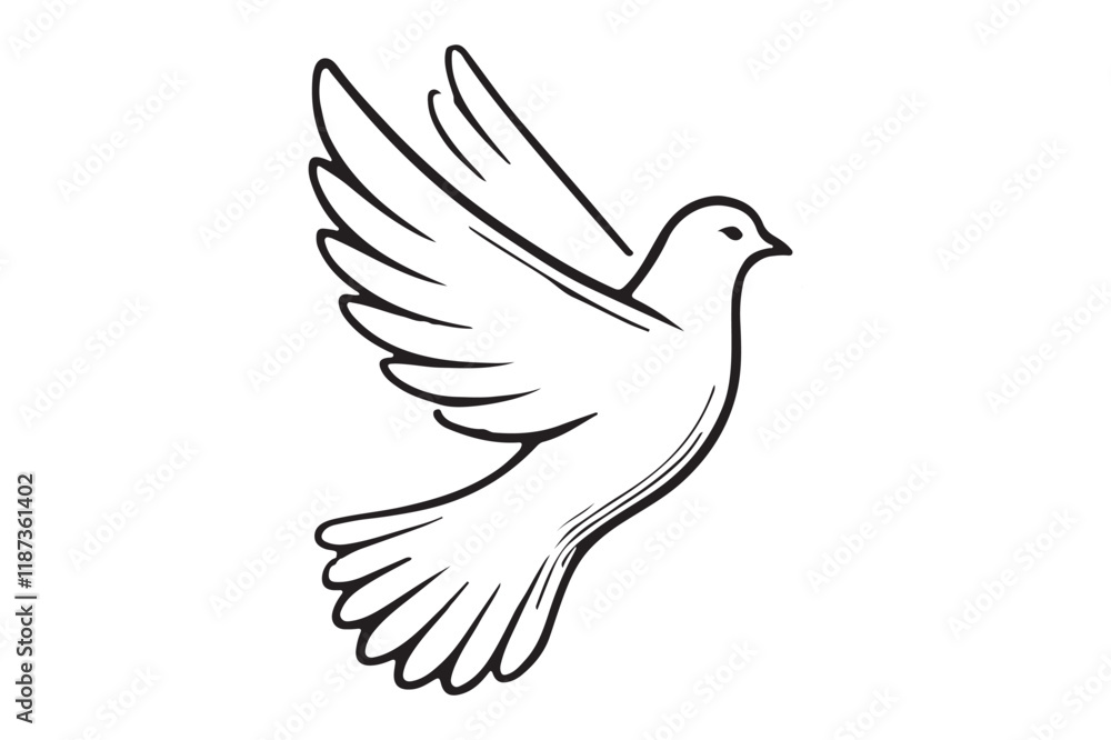 Peace symbol, dove icon vector template Peace symbol, dove icon vector template