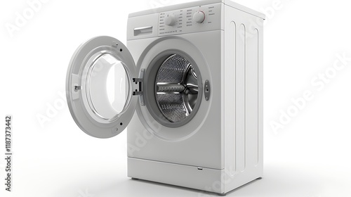 A washing machine isolated on white background