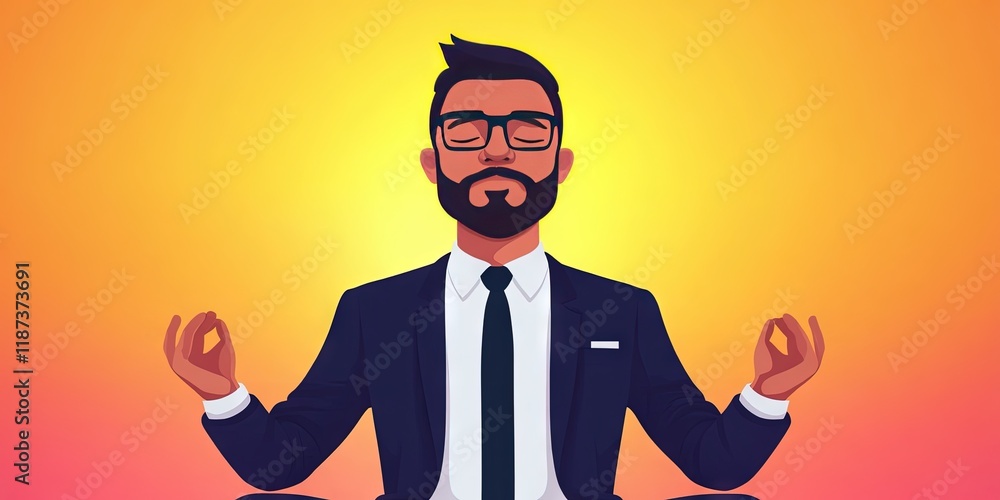 business executive in business suit doing yoga business executive in business suit doing yoga