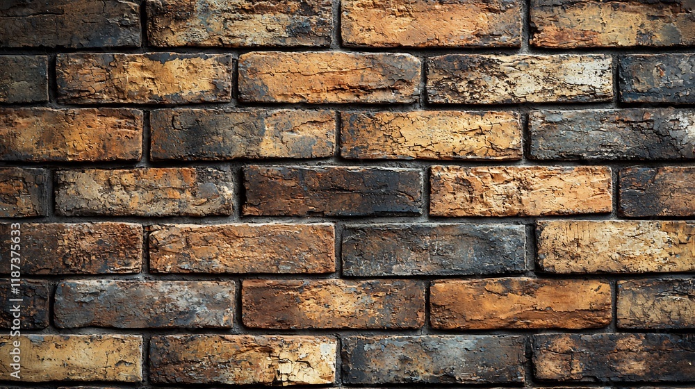 Obraz premium Rustic brown brick wall texture background.