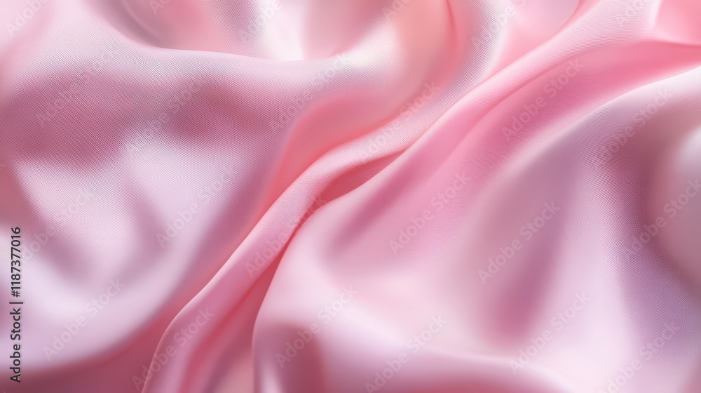 Fototapeta premium Smooth and luxurious pink silk fabric texture with elegant folds