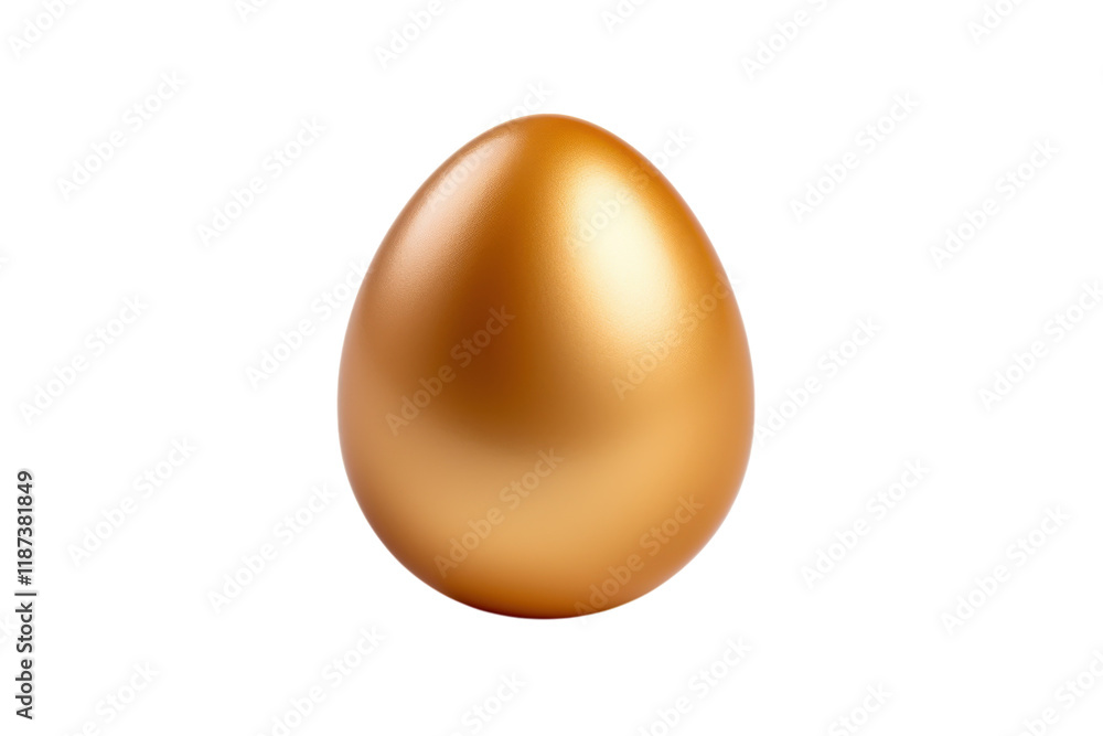 Shiny golden egg displayed on a clean white surface, showcasing its smooth texture and reflective qualities in a minimalist style Shiny golden egg displayed on a clean white surface, showcasing its smooth texture and reflective qualities in a minimalist style