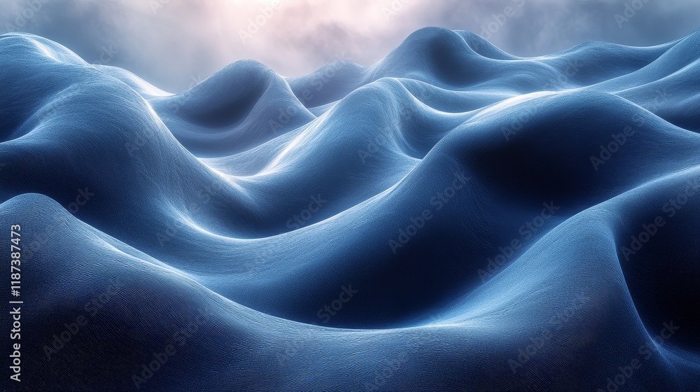 Fototapeta premium The image is a computer generated image of a blue ocean with waves