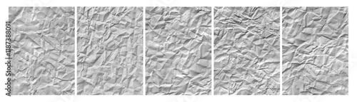 grunge set crumpled paper texture