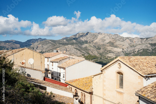 Guadalest is beautiful Spanish village, embraced majestic mountains and buildings