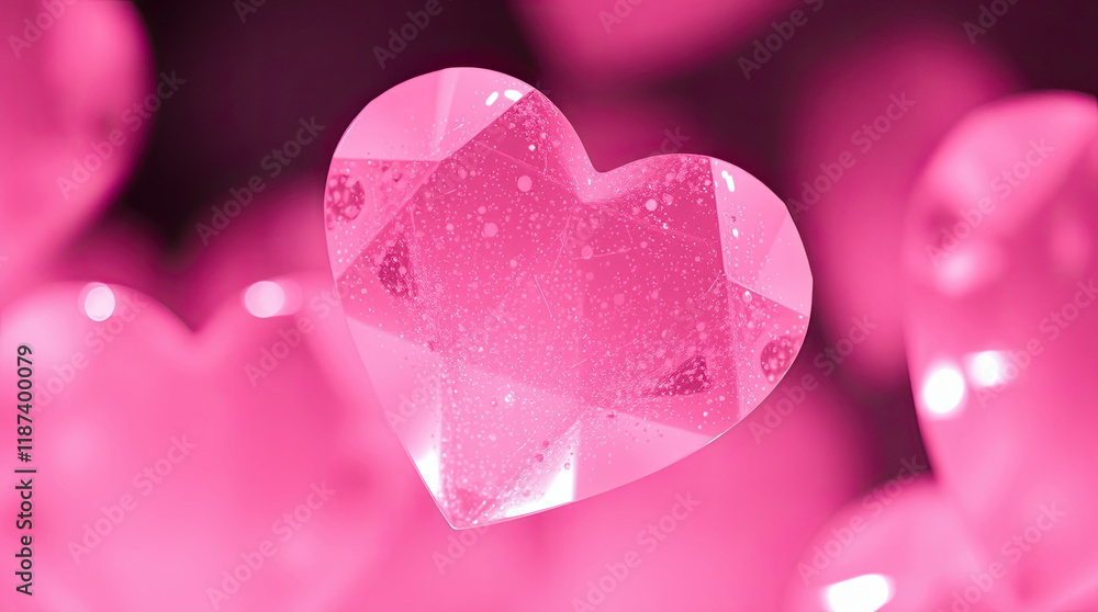 Obraz premium Soft background with hearts. Valentine's day design. 