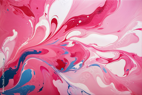 Smooth Colorful Liquid Paint with Abstract Fluid Design