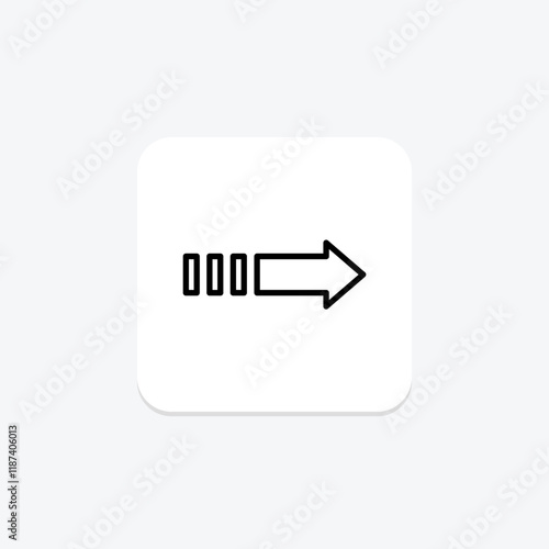 Right Arrow line icon , vector, pixel perfect, illustrator file photo