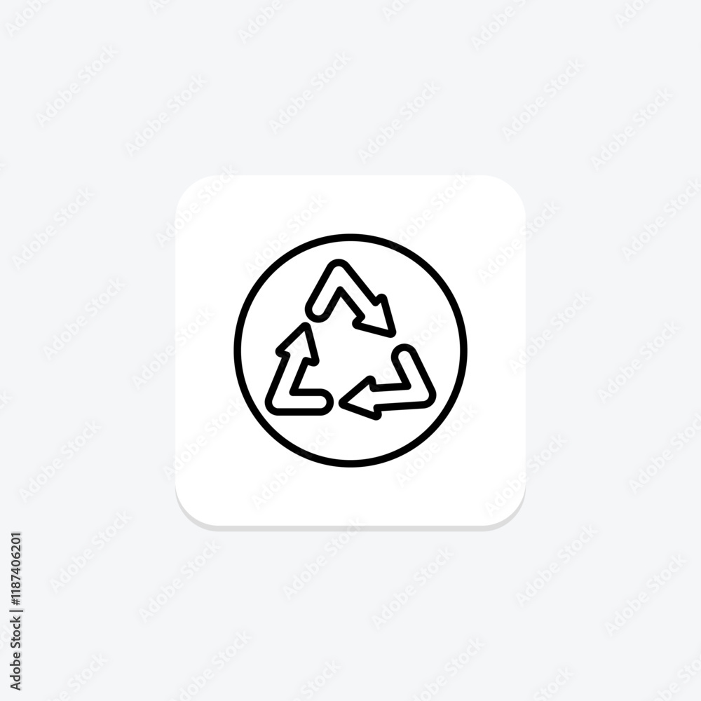 Recycle Arrow line icon , vector, pixel perfect, illustrator file Recycle Arrow line icon , vector, pixel perfect, illustrator file