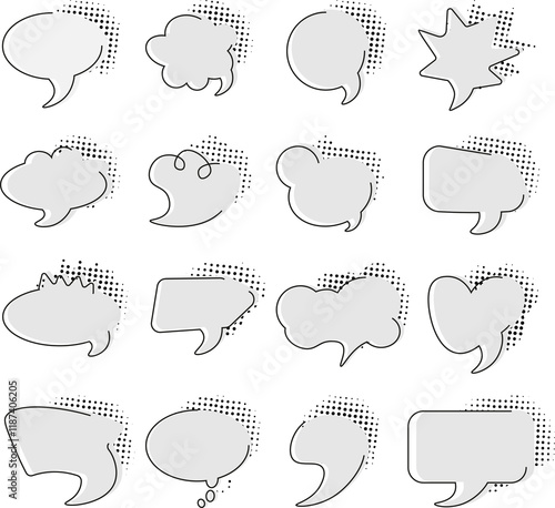 Speech bubble set