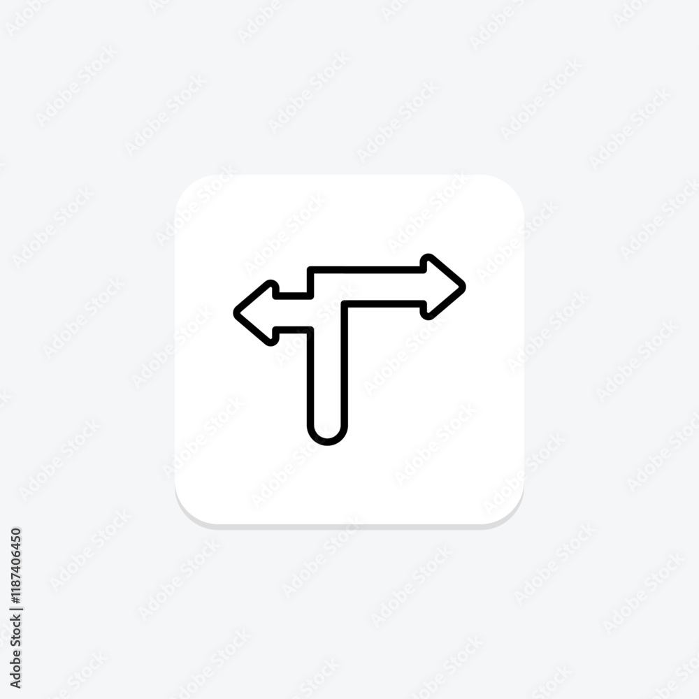 Turn Direction line icon , vector, pixel perfect, illustrator file Turn Direction line icon , vector, pixel perfect, illustrator file