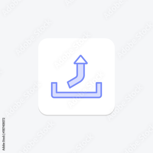 Upload Arrow duotone line icon , vector, pixel perfect, illustrator file