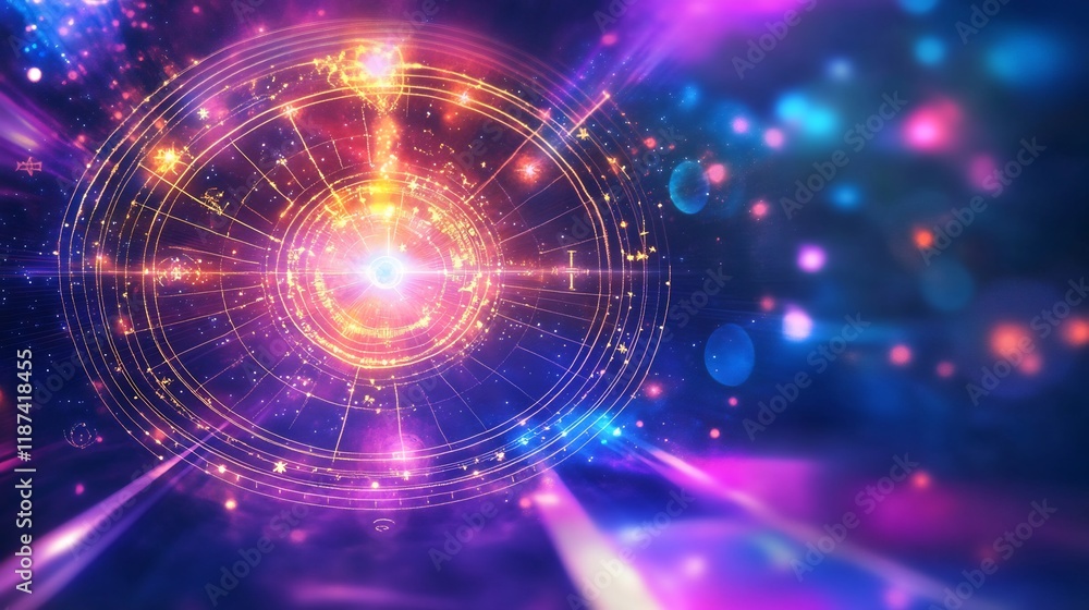 Astrology wellness visualized with glowing karmic cycles celestial rhythms and cosmic harmony representing metaphysical healing Astrology wellness visualized with glowing karmic cycles celestial rhythms and cosmic harmony representing metaphysical healing