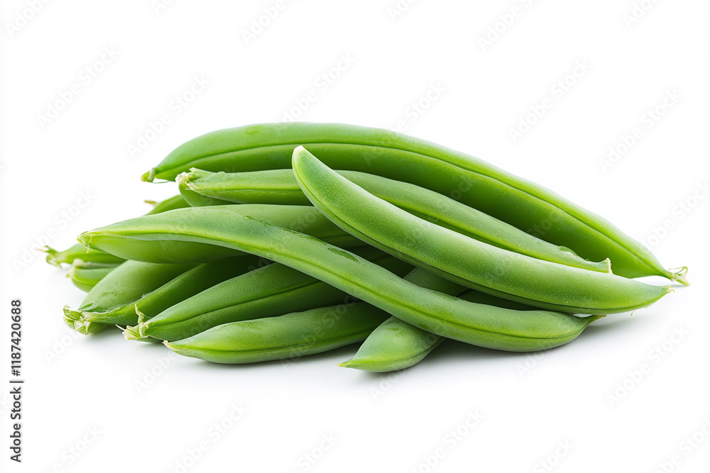 green beans isolated on white green beans isolated on white