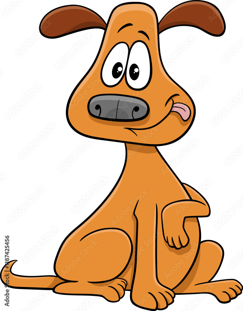 funny cartoon dog comic animal character