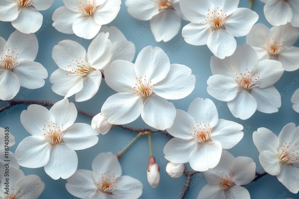 A detailed view of a beautiful bunch of white flowers A detailed view of a beautiful bunch of white flowers
